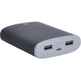 Batterie de secours gris foncé 10000 mAh avec câble USB/micro USB