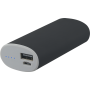 Batterie de secours noire 5000 mAh avec câble USB/micro USB