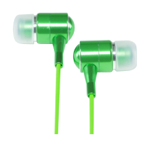 Casque intra-auriculaires Colorblock stéréo finition métal Acid Green