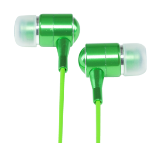 Casque intra-auriculaires Colorblock stéréo finition métal Acid Green