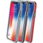 3X bumpers Colorblock argenté, bordeaux et gris sidéral pour iPhone X/XS