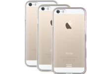 3X bumpers Colorblock rose, doré et blanc pour iPhone 5/5S/SE