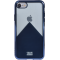 Coque souple transparente et métal bleu Colorblock pour iPhone SE (2020)/8/7/6S/