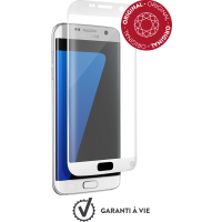 Protège-écran en verre trempé Force Glass contour blanc pour Galaxy S7 Edge