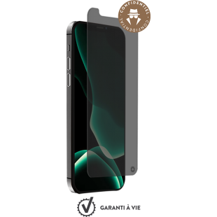 Protège-écran en verre organique 2,5D Force Glass fumé pour iPhone 12/ 12 Pro 