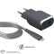 Kit chargeur secteur rapide et câble renforcé USB/Lightning C89 Force Power