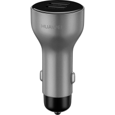 Chargeur allume-cigare Huawei argenté avec 2 ports USB