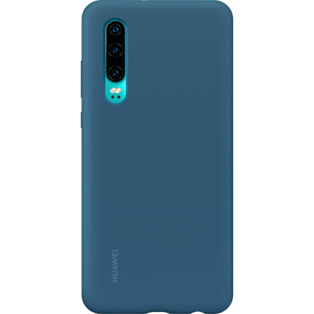 Coque rigide finition soft touch bleue pour Huawei P30