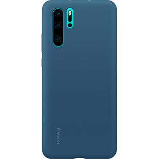 Coque rigide finition soft touch bleue Huawei pour P30 Pro