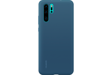 Coque rigide finition soft touch bleue Huawei pour P30 Pro