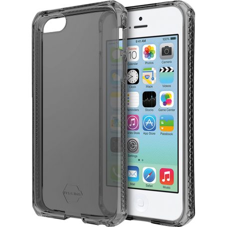 Coque semi-rigide Itskins Spectrum noire translucide pour iPhone 5C