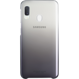 Coque rigide dégradée noire et transparente Evolution Samsung Galaxy A20e A202