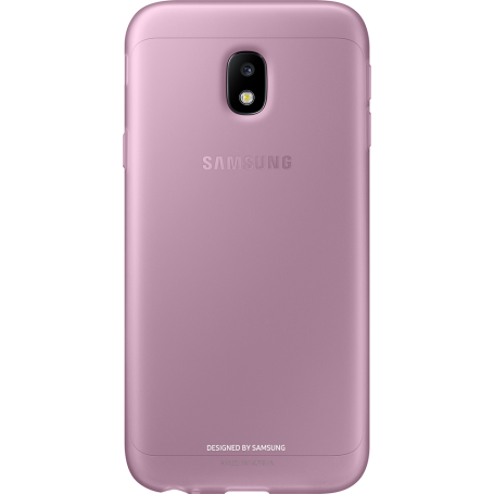Coque semi-rigide Samsung EF-AJ330TP rose translucide pour Galaxy J3 J330 2017