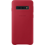 Coque rigide en cuir rouge Samsung EF-VG973LR pour Galaxy S10 G973