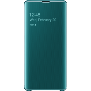 Etui à rabat Clear View Cover Samsung EF-ZG975CG vert pour Samsung Galaxy S10+