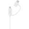 Câble USB/micro USB avec adaptateur USB C blanc