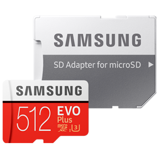 Carte Micro SD EVO Plus 512 Go Samsung avec adaptateur SD