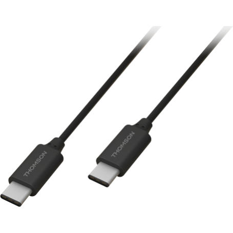 Câble de charge et de synchronisation USB C/USB C noir Thomson