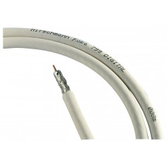 Bobine de câble coaxial double blindage, 500m, blanc