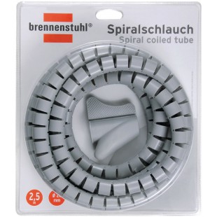 Tube enroulé en spirale L 2,5 m: Ø 20 mm gris