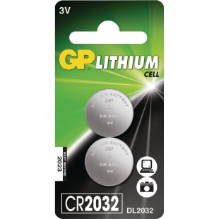Pile bouton au lithium CR2032 2-BLIS