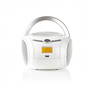 Boombox | 9 W | Bluetooth® | Lecteur de CD / Radio FM / USB / Aux | Blanc