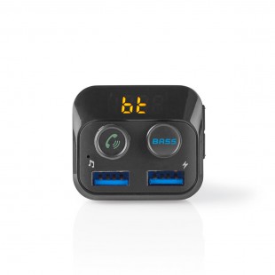 Émetteur FM pour Voiture | Bluetooth® | Amplification des Basses | Emplacement pour Carte MicroSD | Appels en Mode Mains-libres 