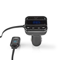 Émetteur FM pour Voiture | Bluetooth® | Microphone Pro | Réduction de Bruit | Emplacement pour Carte MicroSD | Appels en Mode Ma