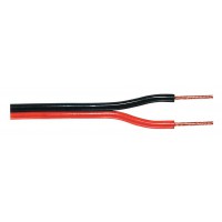 Fort Haut parleur câble 2 x 0,75 mm² sur bobine 100 m noir / rouge