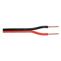 Haut-parleur câble 2 1.50 mm x ² sur la bobine 100 m noir / rouge