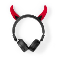 Casque filaire | Câble rond de 1,2 m | Oreillette | Oreilles magnétiques amovibles | Danny Devil | Noir