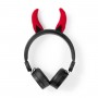 Casque filaire | Câble rond de 1,2 m | Oreillette | Oreilles magnétiques amovibles | Danny Devil | Noir