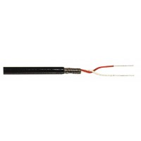 Câble de microphone flexible 2 x 0,08 mm² sur bobine 100 m noir