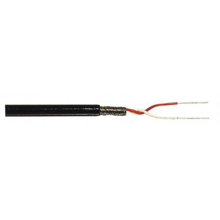 Câble de microphone flexible 2 x 0,08 mm² sur bobine 100 m noir