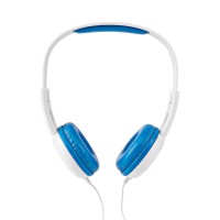 Casque Filaire | Câble Rond de 1,20 m | Supra-auriculaire | Bleu/Blanc