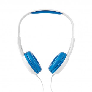 Casque Filaire | Câble Rond de 1,20 m | Supra-auriculaire | Bleu/Blanc