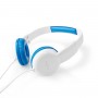 Casque Filaire | Câble Rond de 1,20 m | Supra-auriculaire | Bleu/Blanc