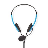 Casque pour PC | Supra-auriculaire | 2X Connecteurs 3,5 mm | 2,0 m | Bleu