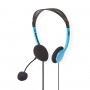 Casque pour PC | Supra-auriculaire | 2X Connecteurs 3,5 mm | 2,0 m | Bleu