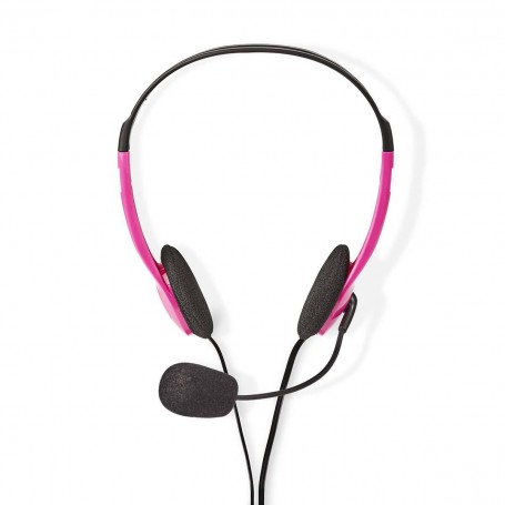 Casque pour PC | Supra-auriculaire | 2X Connecteurs 3,5 mm | 2,0 m | Rose