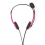 Casque pour PC | Supra-auriculaire | 2X Connecteurs 3,5 mm | 2,0 m | Rose