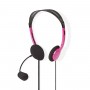 Casque pour PC | Supra-auriculaire | 2X Connecteurs 3,5 mm | 2,0 m | Rose