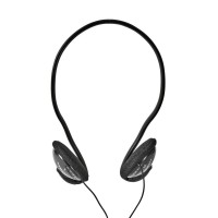 Écouteurs Filaires | Câble Rond de 2,1 m | Supra-Auriculaires | Noir