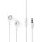 Écouteurs Filaires | Câble Rond de 1,2 m | Intra-Auriculaires | Microphone Intégré | Blanc