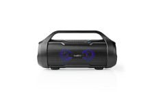 Boombox de Fête | Autonomie d'Écoute de 6 heures | Bluetooth® | Radio TWS | Feux de Fête | Noire