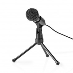 Microphone Filaire | Bouton Marche/Arrêt | Avec Tripod | 3,5 mm
