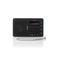 Radio FM | 3,6 W | Port USB et Logement Carte microSD | Noir/Gris