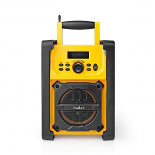 Radio FM de Chantier | 15 W | Bluetooth® | IPX5 | Poignée de Transport | Jaune/Noir