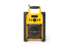 Radio FM de Chantier | 15 W | Bluetooth® | IPX5 | Poignée de Transport | Jaune/Noir