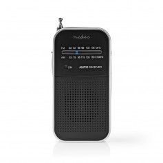 Radio FM/AM | 1,5 W | Format de Poche | Argent/Noire